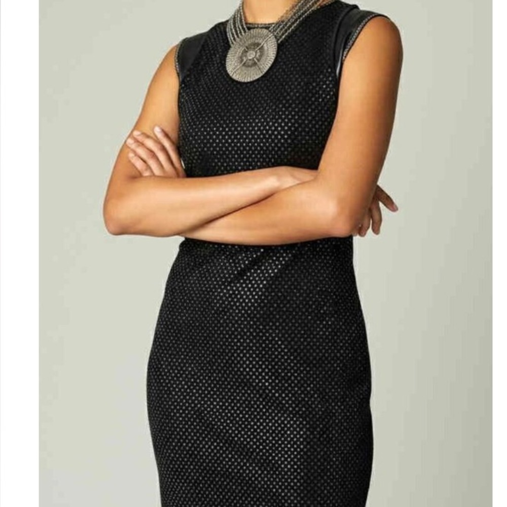 Ralph Lauren Women’s Black stretch Velvet velour Sequin Dress
